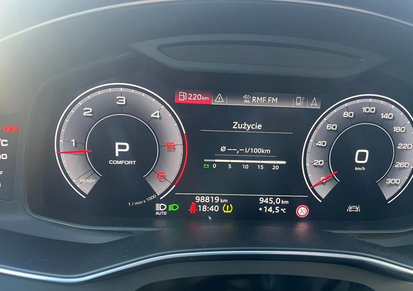 Audi A6 Allroad cena 252150 przebieg: 98819, rok produkcji 2019 z Miłakowo małe 29